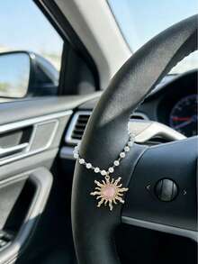 1pc Pearl Sun Decor Car Steering Wheel Chain, Creative Steering Wheel Pendant Car Interior Accessory - Pearl Sun - View 15
