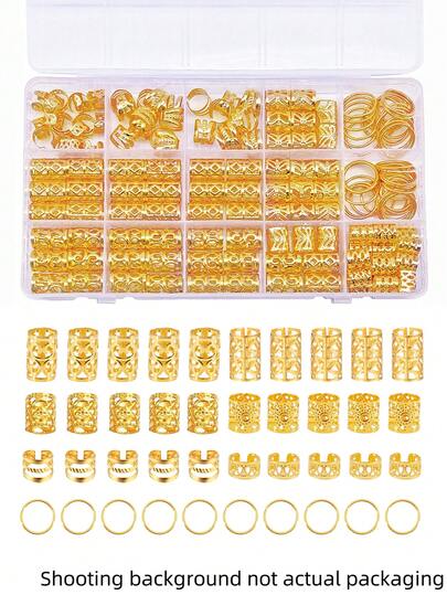 160件套混合发圈和发带套装，个性化街头风派对发夹和发绳，适合女性和女孩，波西米亚风编发