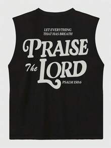 Áo tank top nam Zrgoth kiểu dáng thường ngày, đa năng, in hình khẩu hiệu tiếng Anh, thích hợp cho mùa hè. - màu đen - Xem 4