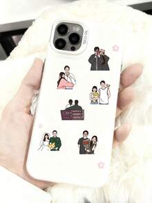 63张情侣日常生活贴纸，简约插画风格，柔和色调，记录浪漫瞬间，适用于爱情日记、剪贴簿、笔记本电脑、手机壳及情侣礼物。剪贴簿用品文具趣味贴纸，Kindle适用。 - CP - 查看 3