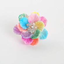 1 peça de decoração para botão de camisa, abotoaduras fofas em acrílico com efeito degradê em formato de flor, acessório de moda para roupas, prendedor de gola de camisa, decoração de botão sem costura, decoração para vestido de praia feminino - Flores - Ver 3