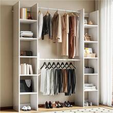 Perchero para Ropa, Armario armable para Ropa,Armario para Ropa con Dos Filas de Compartimentos de Almacenamiento,155 x 30 x 181 cm (Blanco) - Negro - Ver 7