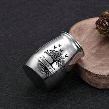 小型骨灰瓮 火葬骨灰瓮 1.57英寸铝合金骨灰纪念葬礼骨灰瓮，带生命之树纪念图案，适用于人类和宠物骨灰 - 彩色 - 查看 4