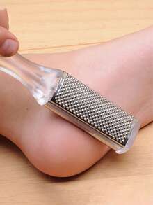 Juego de 2 en 1 de lima para pies, raspador de pies de acero inoxidable, elimina la piel áspera, cepillo para pies para uso húmedo, mango ergonómico, adecuado para spa en casa - Herramienta de cuidado de los pies - Talla única - Ver 3