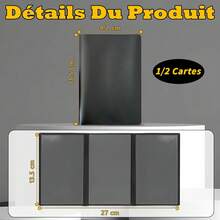 1/2个透明塑料车辆登记和保险卡夹 - 适用于汽车/摩托车文件(黑色) - 1pcs - 查看 8