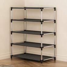 Estantería de zapatos minimalista de metal, organizador de almacenamiento de varios niveles, diseño resistente al agua y ahorrador de espacio, adecuado para el hogar, la oficina, la entrada, el dormitorio, el pasillo y el armario - Multicolor - Ver 13
