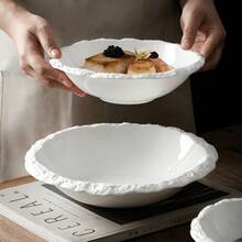 Creative Seafood Platter Soup Plate Ceramic Plate Serving Dish Display Plate Large Fish Dinner Plate Dinner Plate Western Dining Plate - White - View 5