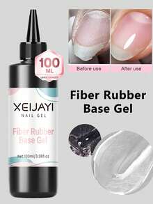 XEIJAYI Esmalte de uñas de gel de 100ml con capa superior de vidrio de larga duración, capa base de goma resistente, fortalecedor de uñas LED UV, gel floreciente, pegamento para puntas de uñas y suavizante de cutículas - Multicolor - Ver 16