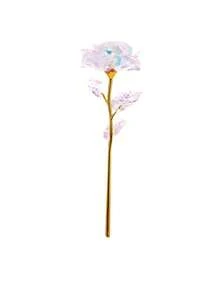 1 Pc / 3 Pcs/ 6 Pcs Gold Foil Rose Of Artificial Roses, Perfect Gift For Her,Party Gifts, Immortal Roses, Material With Stem Artificial Flowers, Colorful Plastic Artificial Flowers, Suitable For Wedding Party Decoration - Color White - View 12