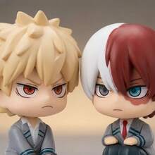 我的英雄学院 Q 版绿谷出久、爆豪胜希、轰翔兔、玉木天路雕像模型装饰、生日蛋糕装饰、男孩烘焙娃娃 - 彩色 - 查看 7