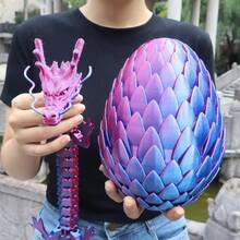 18cm Dragon Egg &60cmDragon, Decoration Gifts, Home Decor Gifts,Party Supplies Gifts, Halloween,Thanksgiving Gifts,Stress Relief Toys For Adults,3D Printed Animals,3d Printed Fidget Toys,「Lntended For Teens & Adults Only」 - Vàng tím - Xem 4