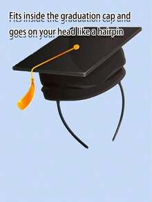 1pc Graduation Hat Headband Protects Your Graduation Hat Upgrade Insert Hairstyle Hat Accessories With Graduation, No Graduation Hat - 1PC - 查看 5