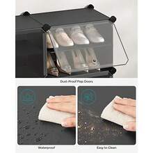 SONGMICS Gabinete de Zapatero de 8 Pisos para clóset y Entrada ULPC034B01 Accesorio para Rack de Calzado - 8 cubos - Ver 7