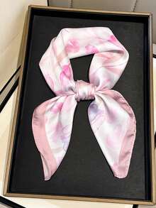 1件装春夏时尚百搭郁金香印花多功能围巾/领巾，适合日常、办公和度假场合 - 彩色 - 查看 5