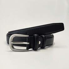1条黑色腰带，配银色扣环，适合约会和日常佩戴，也是一份不错的礼物。 - 黑色 - 查看 1