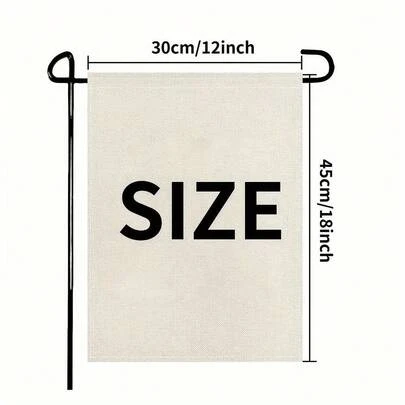 Bandera de jardín personalizada - Bandera de patio personalizable, impresión doble cara, bandera decorativa 100% poliéster, para uso en exteriores, 12 x 18 pulgadas - Adecuada para decoración de pared del hogar, sin necesidad de electricidad