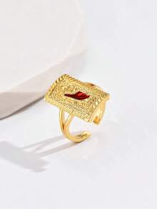 1枚精致时尚优雅个性化可调节戒指 - 彩色 - 查看 10