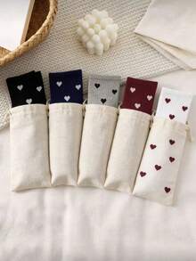 6 Paar Damen zufällig gemischte Farbe bequeme atmungsaktive Lässig-Stil Overknee-Socken, maschinenwaschbare elegante Overknee-Socken - Verschiedenfarbig - Übersicht 3