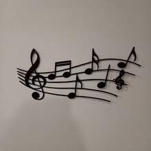 CIFbuy 1pc Metal Music Note Wall Decor, Music Themed Note Decoration, Women's Art Piece, Suitable For Home, Living Room, Patio Or Garden Decor, Balcony, Decorative Sculpture, Home Decor, Room Decor, Office Wall Hanging Decor, Wall Art, Holiday Decor, Birthday Graduation Gift, Inspirational Memorial Art, Christian Home Decor, Religious Gift - Black - View 8