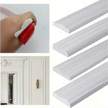 1Pc 2m/78.74 Inch Flexible Wall Decoration Mold Strip, Self-Adhesive Decorative Strip, Wall Decoration, Self-Adhesive Wall Panel, Suitable For Home Interior Decoration Such As Walls, Doors And Windows, For Home DIY Decoration For Home DIY Decoration - A - View 6