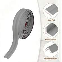 1pc 0.78" X 118.11" Flexible Corner Guard Strips - Adhesive Wall Ceiling Edge Protector, Durable Plastic Decorative Trim, Home Decor Use, Easy Install No Tools Needed, Suitable For Desk Corners, Furniture Edges, Wall Corners, Angled Corners - 2cmx3meters - View 12