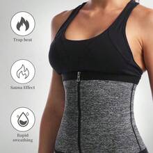 可调节女士塑身衣，采用银离子桑拿效果，促进排汗，收紧腰身。 - 彩色 - 查看 4