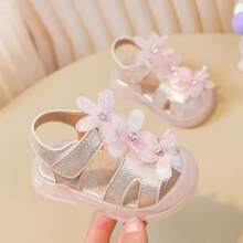 1 Pair Summer New Baby Sandals, Soft Sole Anti-Slip Closed Toe Infant Toddler Shoes For Boys & Girls - Gold - View 6
