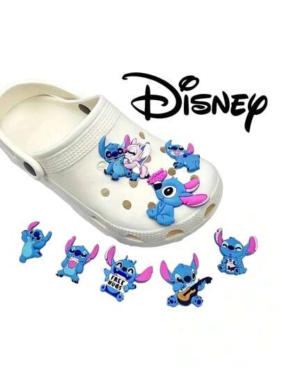 8 Stück Schuhclips mit Stickerei-Motiv