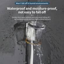 2件套不锈钢牙刷杯架，免钻孔浴室牙刷架及收纳架 - 彩色 - 查看 6