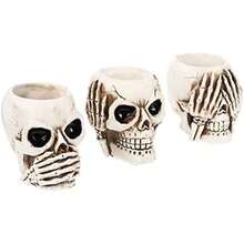 3 chiếc, Chậu hoa hình đầu ma Halloween trang trí sáng tạo bằng nhựa, trang trí sân vườn, chậu cây hình đầu lâu, đồ trang trí trong nhà cho văn phòng, ban công, nhà cửa. - A - Xem 10