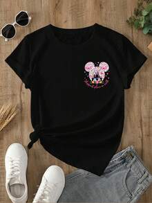 Disney Women T-Shirts - 黑色 - 查看 2