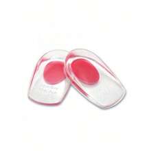 2pcs Heel Pain Relief Cushion Pad With Pu Gel Heel Cup For Anti-Spurs, Shock-Absorbing Insole For Sports Shoes - 紅色 - 查看 4
