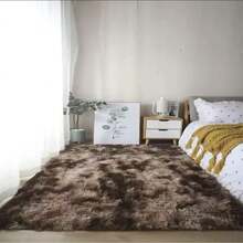Tapete Soft Shaggy Felpudo Peludo Quarto Sala 1,40m x 2,00m - Marrom Mescla - Visão 5