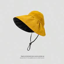 Women's Wide Brim Open-Top Sun Hat, Versatile For Summer, Suitable For High Ponytail, Ideal For Outdoor Cycling And Beach Wear - Multicolor - View 7