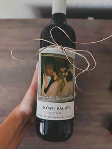 1-12 Pcs Custom Wine Bottle Labels Suitable For Weddings, Bridal Showers, Newlyweds, Couples, Special Events, And Holiday Parties. Waterproof Personalized Text Stickers; Can Be Used As Bridesmaid Champagne Labels, Bridesmaid Wedding Party Invitation Labels, And The Mini Version Can Also Be Used As A Creative Bridesmaid Gift Box. - Multicolor 1 - View 7