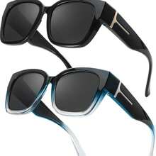 Kính râm phân cực kẹp cho nữ, kính râm cỡ lớn thiết kế thời trang với khả năng chống tia UV400, kính râm phong cách Bohemian, kính râm đi biển, phụ kiện đi biển cho nữ, kính râm thời trang, thanh lịch và đa năng, phù hợp cho các chuyến đi chơi gia đình, du lịch, kỳ nghỉ hè ở bãi biển, các hoạt động ngoài trời. - Nhiều màu - Xem 20