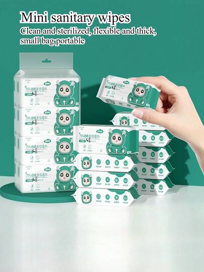 Desinfecterende vochtige doekjes van 75 °C voor het reinigen en desinfecteren van handen, bek en achterkant van huisdieren. Verwijdert op milde wijze 99,9% van de bacteriën.