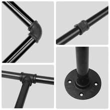 Estante para ropa de metal multiusos de 183cm - negro - Ver 9