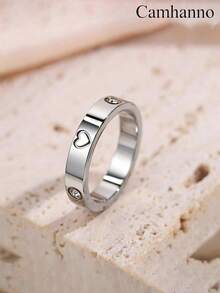 2/1pc Golden Jewelry Set, Sophisticated And Stainless Steel Ring, Ideal For Intimate Dating, Upscale Party Occasions, Daily Business Commutes, And Memorable Gifting, Crafted With A Minimalist Design And Eye-Catching Details, Sturdy Construction For Long-Term Wear, Combines Modern Fashion With Classic Elegance - Multicolor - View 6