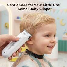 Kemei 1pc Mini Rechargeable Electric Baby Hair Clipper, Children Hair Trimmer, Wireless Men Shaver, Beard/Hair Trimmer (KM-1319) - White - View 10