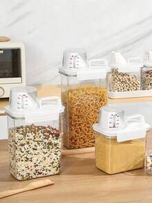 Sealed Food Storage Containers With Lids, Leak-Proof And Moisture-Proof Kitchen Storage Boxes For Grains, Nuts, Flour, Rice, Etc. Airtight Storage Containers, Kitchen Organization And Food Storage, Household Kitchen Accessories, Portable Leak-Proof Food Storage Containers, Kitchen Organization Accessories - Multicolor - View 10