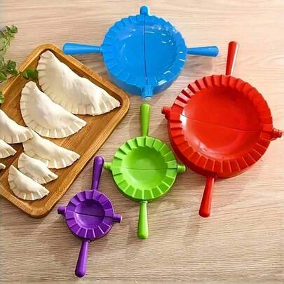 1 khuôn làm bánh bao bằng nhựa đa năng - Khuôn ép bánh bao và bánh nướng, dụng cụ tạo hình bánh bao/bánh hẹ/bánh ngọt tự làm, dụng cụ nhà bếp thiết yếu, dễ sử dụng và chống dính.