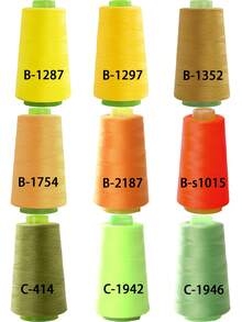 1/3/4/6pcs Elastic Lockstitch Sewing Thread Set, 3000 Yards Polyester Spool, Suitable For Elastic Fabrics Like Swimwear, Lingerie, Knitwear, Socks (Accessory Color Random) - Monochrome - View 5