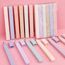 12pcs/Set Morand Fluorescent Highlighter Pens, Vibrant Retro Colors, Large Ink Capacity, Suitable For Students Back To School Season - Multicolor - View 4
