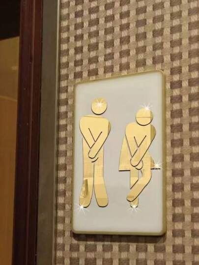 Bộ 2 biển báo nhà vệ sinh unisex, biển báo nhà vệ sinh nhiều màu sắc tươi sáng, chất liệu ABS, biểu tượng giới tính phù hợp cho nhà vệ sinh công cộng, nhãn dán, decal dán tường, decal trang trí nhà cửa, trang trí mùa xuân, làm mới không gian sống, nhãn dán trang trí hình lạc đà, quà tặng sinh nhật và tốt nghiệp.