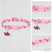1pc Cute Bell Collar With Adjustable Buckle And Four-Leaf Clover Design, Made For Cats - Multicolor - View 5