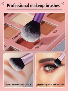 8/7/6/1件套专业化妆刷套装，高品质粉色化妆刷，含散粉刷，女士/女孩旅行化妆刷套装，包含腮红刷、散粉刷、遮瑕刷和眼影刷。打造完美妆容的必备工具，一套完整的化妆刷，绝佳的旅行礼物，专业化妆刷，完整化妆套装。 - 彩色 - 查看 11