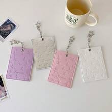 1pc 3-Inch Star Shaped Card Holder, Student Campus ID/Bus Card Pouch - Star Card Holder - View 3