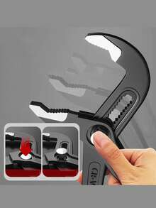 Multi-Function Pipe Wrench, Universal Large Mouth Water Pipe Pliers, Slip Joint Pliers, Tongue & Groove Pliers, Pipe Wrench, Pipe Clamp, Versatile Pipe Wrench - Multicolor - View 4