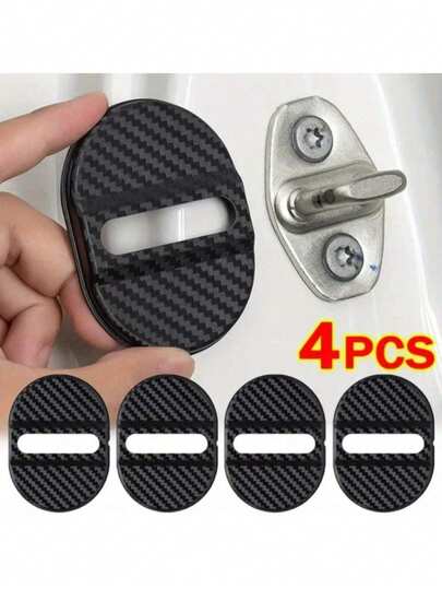 4 miếng bọc bảo vệ khóa cửa xe hơi, đệm nhựa chống gỉ cho phụ kiện cửa xe hơi đa năng.